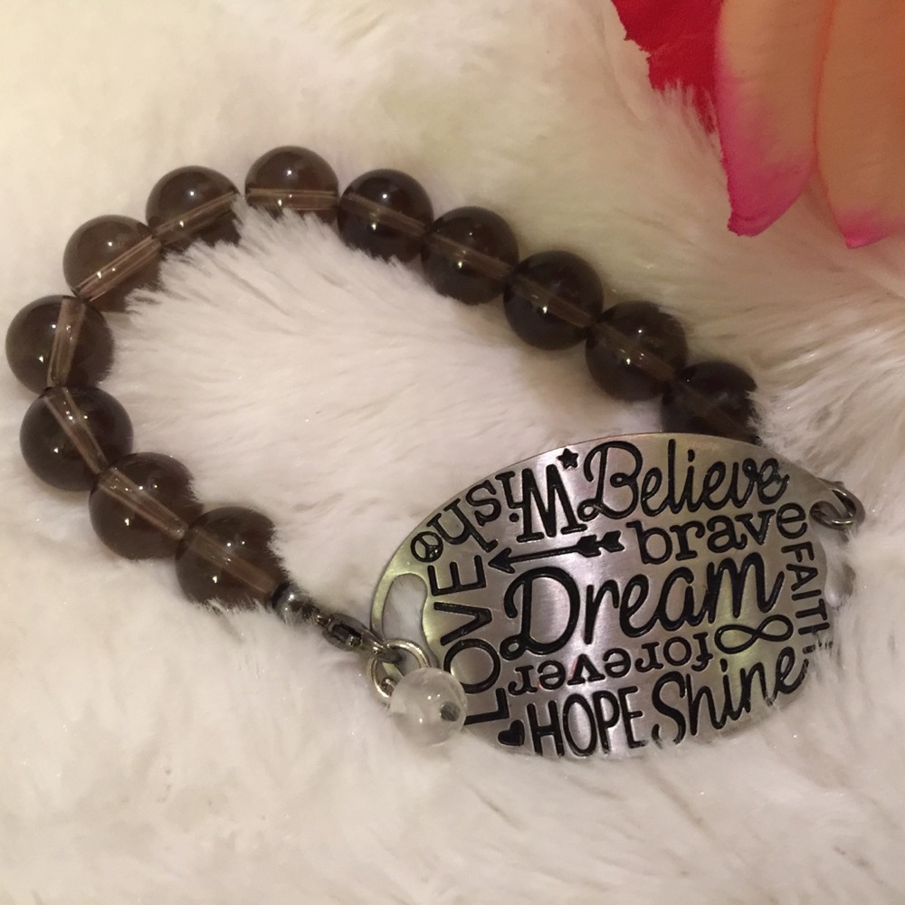 *2x HOST PICK!!* bracelet strung with stone beads